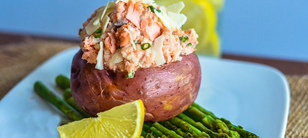 The Muscle Gainer – Salmon Stuffed Red Potato